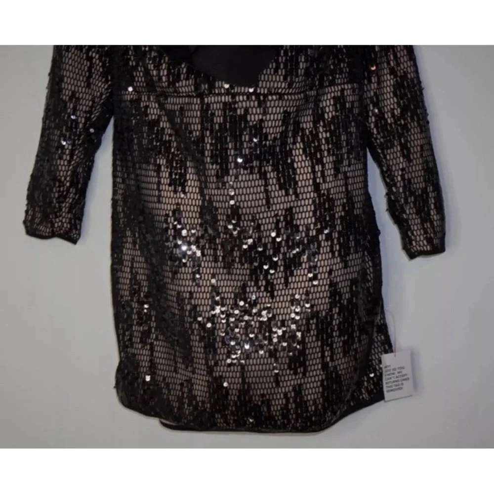 ASOS Luxe Curve Sequin Lace Ruffle Mini Dress Size: 22 NWT - Picture 5 of 10